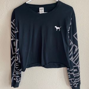 Pink Victoria’s Secret Long sleeve crop top